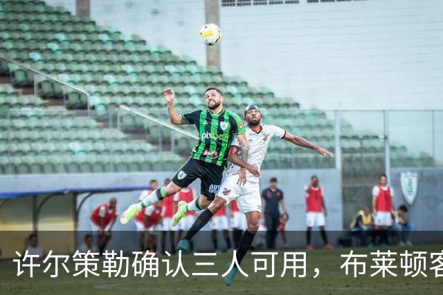 许尔策勒确认三人可用，布莱顿客战曼城迎回伤兵